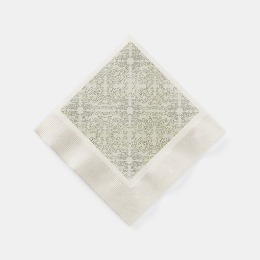 Elegant Scribble 縁ありカクテルナプキン (角)