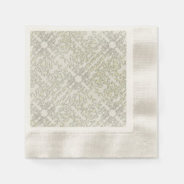 Elegant Scribble 縁ありカクテルナプキン