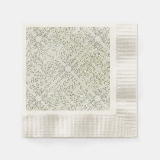 Elegant Scribble 縁ありカクテルナプキン (正面)