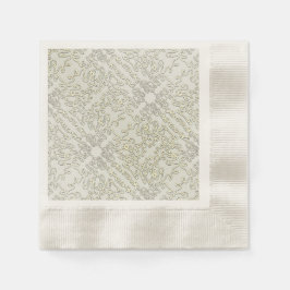 Elegant Scribble 縁ありカクテルナプキン