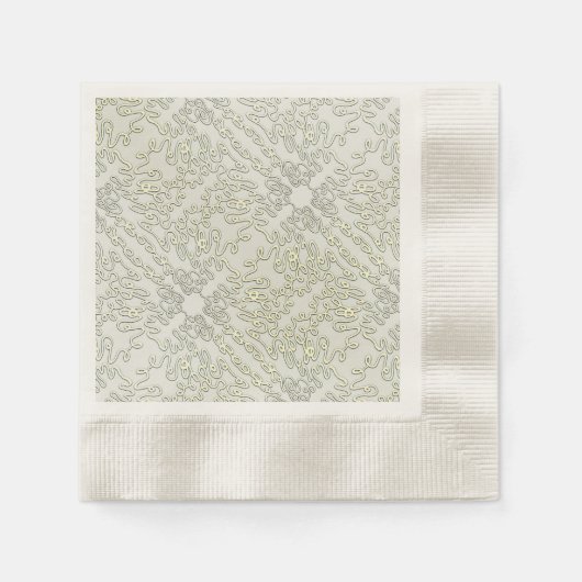 Elegant Scribble 縁ありカクテルナプキン (正面)