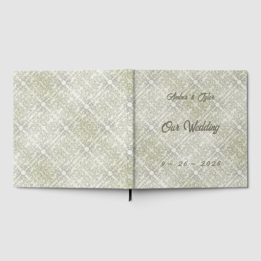 Elegant Scribble Pattern ゲストブック (全面)