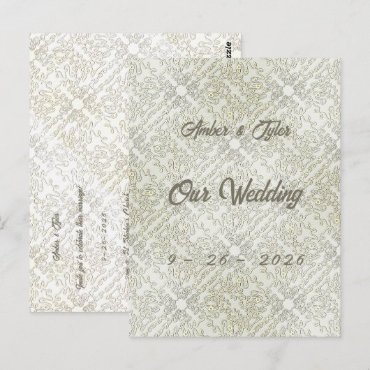 Elegant Scribble Pattern ポストカード (正面/裏面)