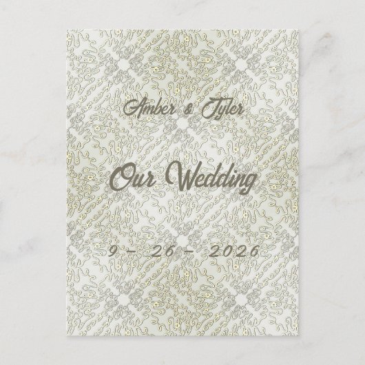 Elegant Scribble Pattern ポストカード (正面)