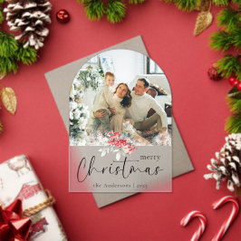 Elegant Script | 家族写真 クリスマスカード アクリル招待状