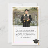 Elegant Script 2 Photo Graduation Thank you Card サンキューカード (裏面)