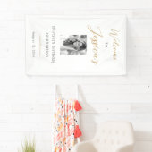 Elegant Script 30th Birthday Party Photo Welcome 横断幕 (インサイチュ)