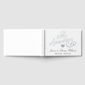 Elegant Script 60th Diamond Wedding Anniversary ゲストブック (全面)