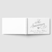 Elegant Script 60th Diamond Wedding Anniversary ゲストブック (全面)