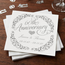 Elegant Script 60th Diamond Wedding Anniversary