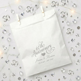 Elegant Script 60th Diamond Wedding Anniversary フェイバーバッグ