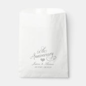 Elegant Script 60th Diamond Wedding Anniversary フェイバーバッグ (正面)