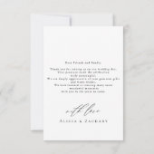 Elegant script and modern photo サンキューカード (裏面)