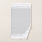 Elegant Script and Stylish Horses on Silver Gray バスタオルセット (ハンドタオル)