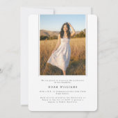 Elegant Script Arch Photo Collage Graduation 案内状 (裏面)