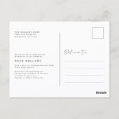 Elegant Script Arch Photo Graduation Announcement ポストカード (裏面)