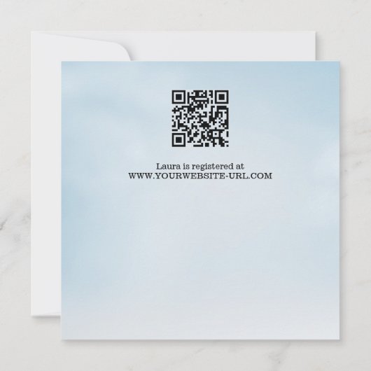 Elegant Script Beach Bridal Shower 招待状 (裏面)