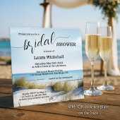 Elegant Script Beach Bridal Shower 招待状