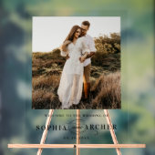 Elegant Script Black and White Wedding Welcome アクリルサイン (ニュートラル)