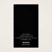 Elegant Script Black White QR Code Earring Display (裏面)