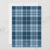 Elegant Script Blue Non Photo Watercolor Reindeer シーズンカード (裏面)