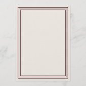 Elegant Script Burgundy Red Formal Wedding  招待状 (裏面)