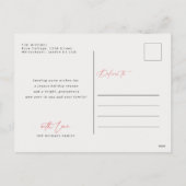 Elegant Script Calligraphy Family Photo Christmas シーズンポストカード (裏面)