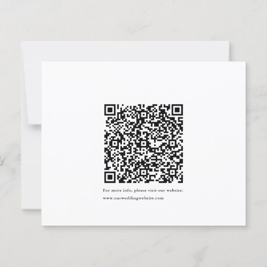 Elegant Script Calligraphy & QR Code Save The Date (裏面)
