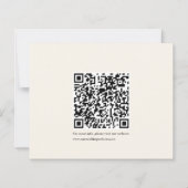 Elegant Script Calligraphy & QR Code Save The Date (裏面)