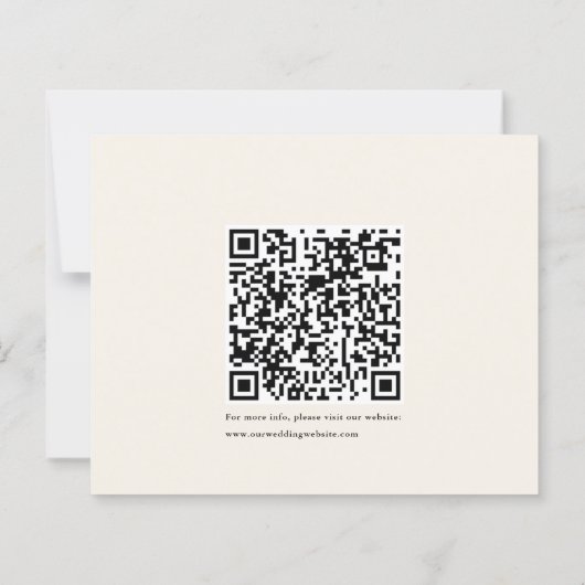 Elegant Script Calligraphy & QR Code Save The Date (裏面)