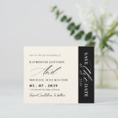 Elegant Script Calligraphy & QR Code Save The Date (スタンド正面)