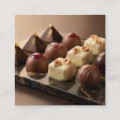 Elegant Script Chocolatier Brand Photo QR Code コーリングカード (裏面)