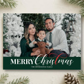 Elegant Script Christian Christmas Photo シーズンカード