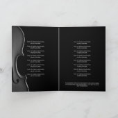 Elegant Script Classy Music Senior Recital Program 招待状 (内部)