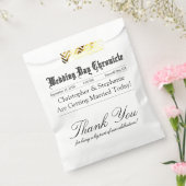 Elegant Script Custom Minimalist Wedding Thank You フェイバーバッグ (封をした状態)