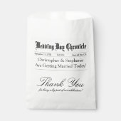 Elegant Script Custom Minimalist Wedding Thank You フェイバーバッグ (正面)
