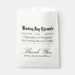 Elegant Script Custom Minimalist Wedding Thank You フェイバーバッグ
