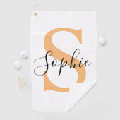Elegant Script Custom Name Personalized Gift ゴルフタオル (インサイチュ)