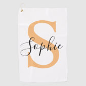 Elegant Script Custom Name Personalized Gift ゴルフタオル (正面)