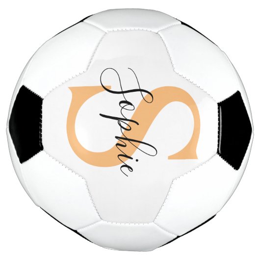 Elegant Script Custom Name Personalized Gift サッカーボール (回転)