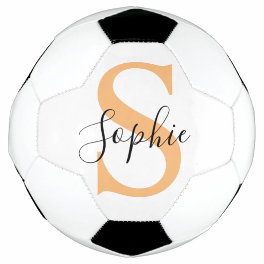 Elegant Script Custom Name Personalized Gift サッカーボール (正面)