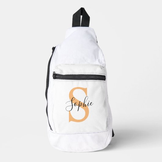 Elegant Script Custom Name Personalized Gift スリングバッグ (正面)