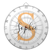 Elegant Script Custom Name Personalized Gift ダーツボード (正面)