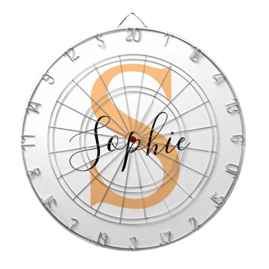 Elegant Script Custom Name Personalized Gift ダーツボード (正面)