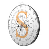 Elegant Script Custom Name Personalized Gift ダーツボード (正面右)