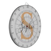 Elegant Script Custom Name Personalized Gift ダーツボード (正面左)