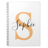 Elegant Script Custom Name Personalized Gift ノートブック (正面)
