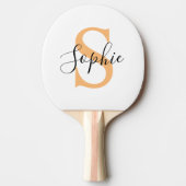 Elegant Script Custom Name Personalized Gift 卓球ラケット (正面)
