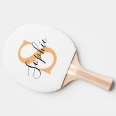 Elegant Script Custom Name Personalized Gift 卓球ラケット (横)