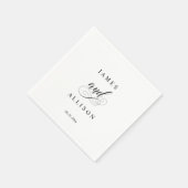 Elegant Script Custom Wedding Monogram Napkins スタンダードカクテルナプキン (角)